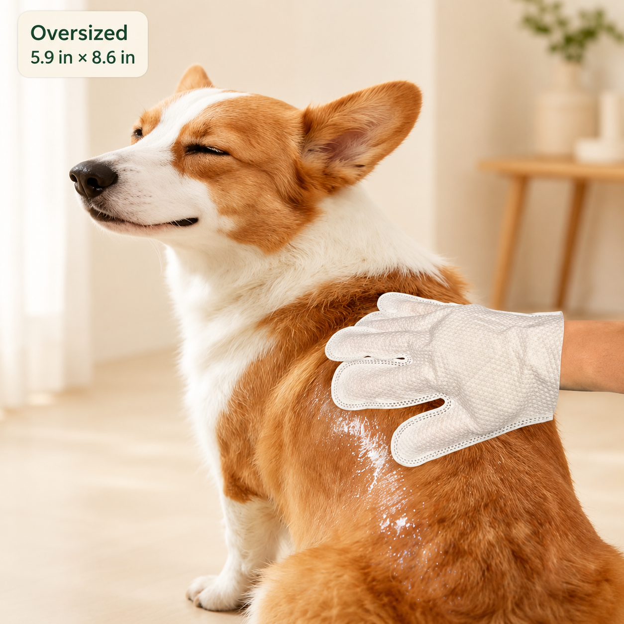 PawSwipe No-Rinse Pet Grooming Glove Wipes