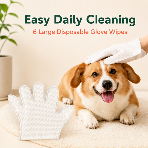 PawSwipe No-Rinse Pet Grooming Glove Wipes