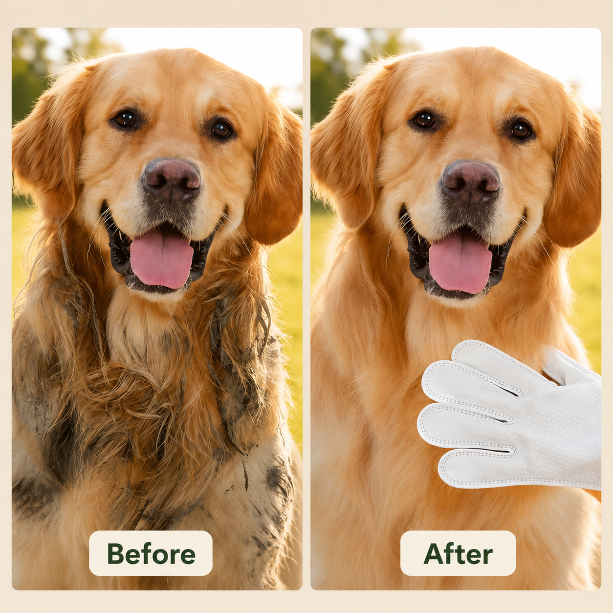 PawSwipe No-Rinse Pet Grooming Glove Wipes